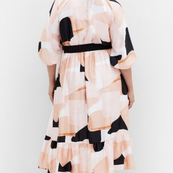 New City Chic Betty Print Midi Dress - Pink - Picture 2 of 2